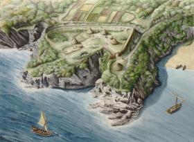 Illustration for A Headland Through Time - The Archaeology of St Catherine’s Point and Covington Wood. talk